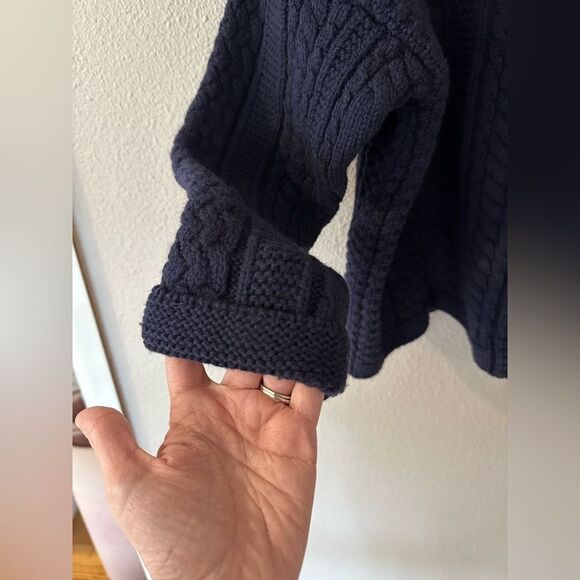 Celtic & Co. The Shetland Cardigan Navy Blue Sz M - Picture 4 of 9